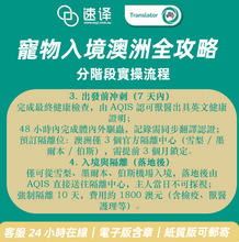 将图片加载到图库查看器，🐾 速譯寵物入境澳洲全攻略服務介紹
